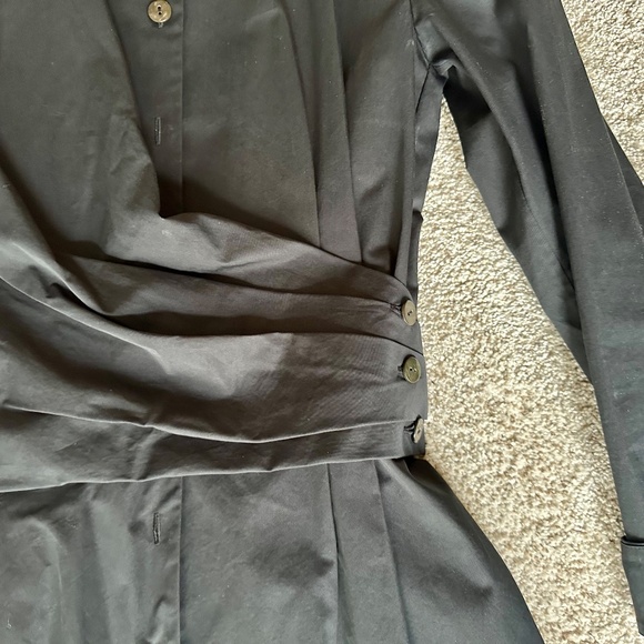 NWT Tory Burch Poplin Wrap Dress - Black - Size 4 - $798 - Picture 7 of 9